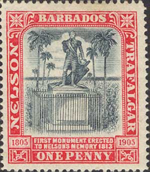 Статуя лорда Нельсона на острове Барбадос