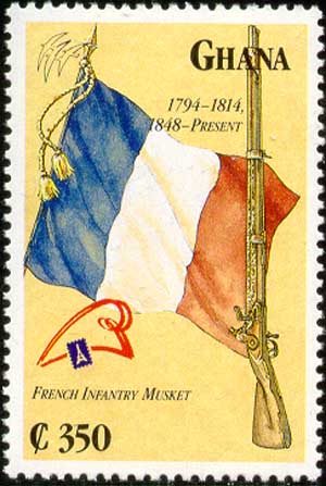 Французский флаг, французский мушкет